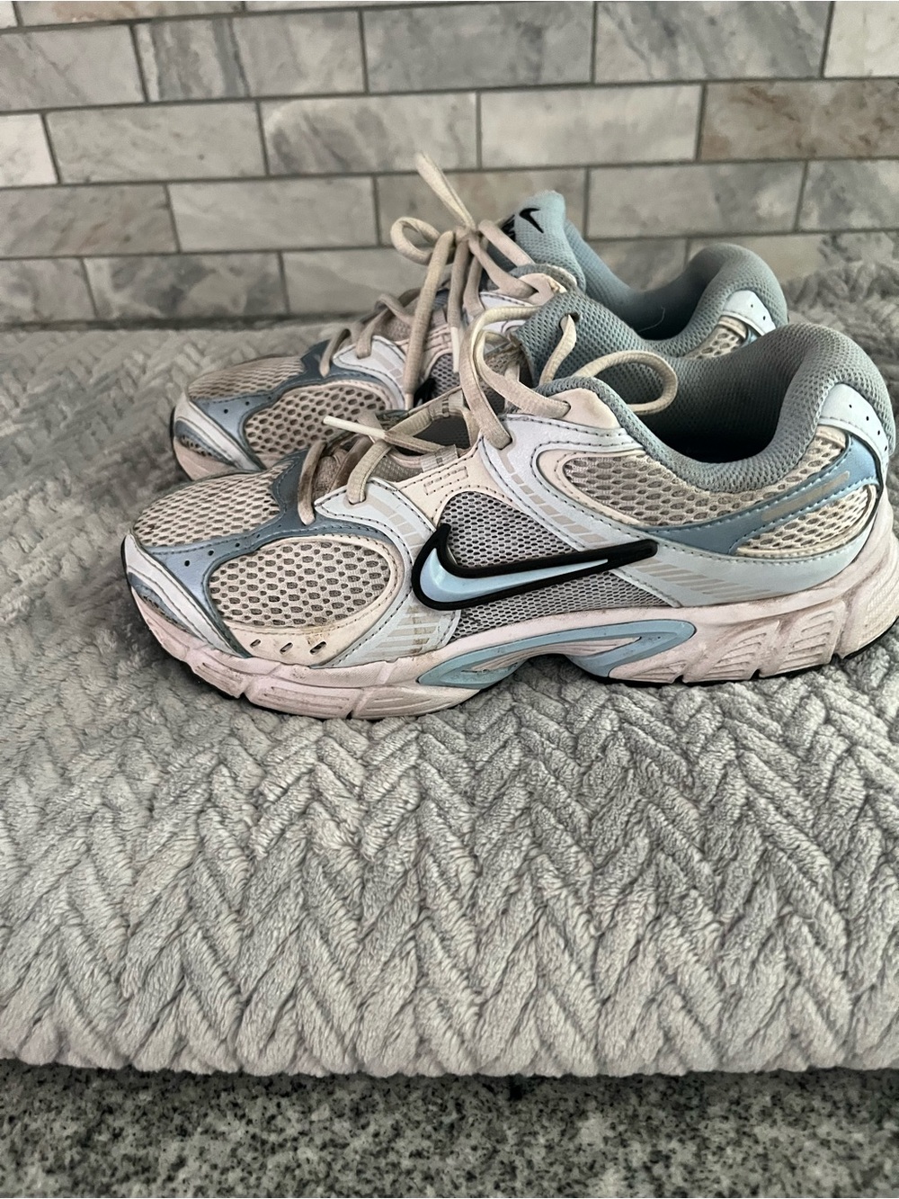 Nike Women’s Athletic Sneakers - White & Light Blue